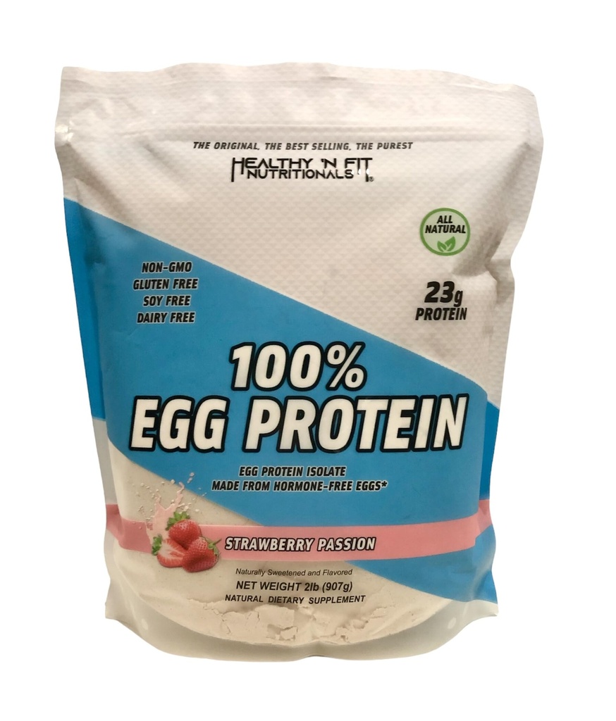 Zdrav N Fit 100% EGG PROTEIN- Jagoda (12oz): 100% Beljakovine iz jajc PLUS Naravni peptidi. Seveda sladkano, nič Carb, Keto, Paleo prijazno