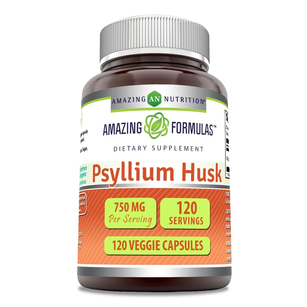 Osupljive formule Psyllium Husk 750mg Veggie Kapsule Supplement 