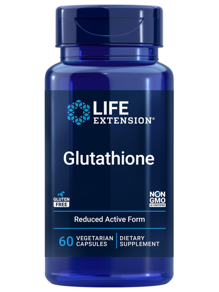 Podaljšek življenja Glutation 500 mg – kapsule glutationa, dodatek antioksidanta, oksidativni stres, aktivna reduktivna oblika – brez glutena, ne- GMO, vegetarijanska – 60 kapsul