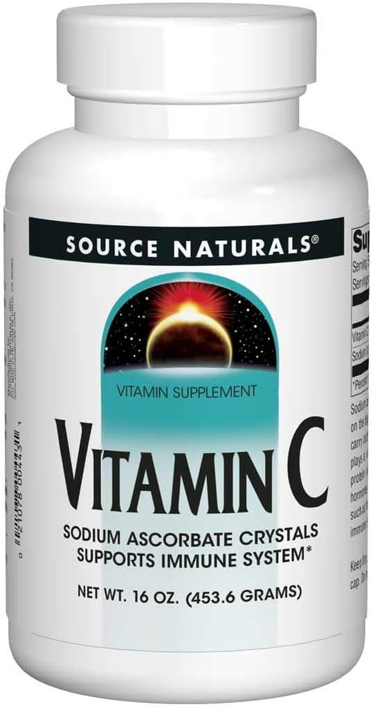 Vir Naturals Vitamin C, natrijev askorbatni kristali, podpira imunski sistem* - 16 Ounces