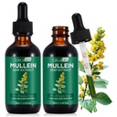 Mullein Leaf Extract za pljuča, Mullein kapljice za pljuča, podpora pljuča, Dihalna funkcija za zdravo dihanje, izboljšanje pljučne funkcije, naravni in varni dodatek (2 PC)