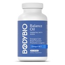 BodyBio Balance Oil - Vegan Omega 3 6 Supplement – Cold-Presed Safflower & Laneno olje – Podpira funkcije možganov, zdravo kožo, in Mood