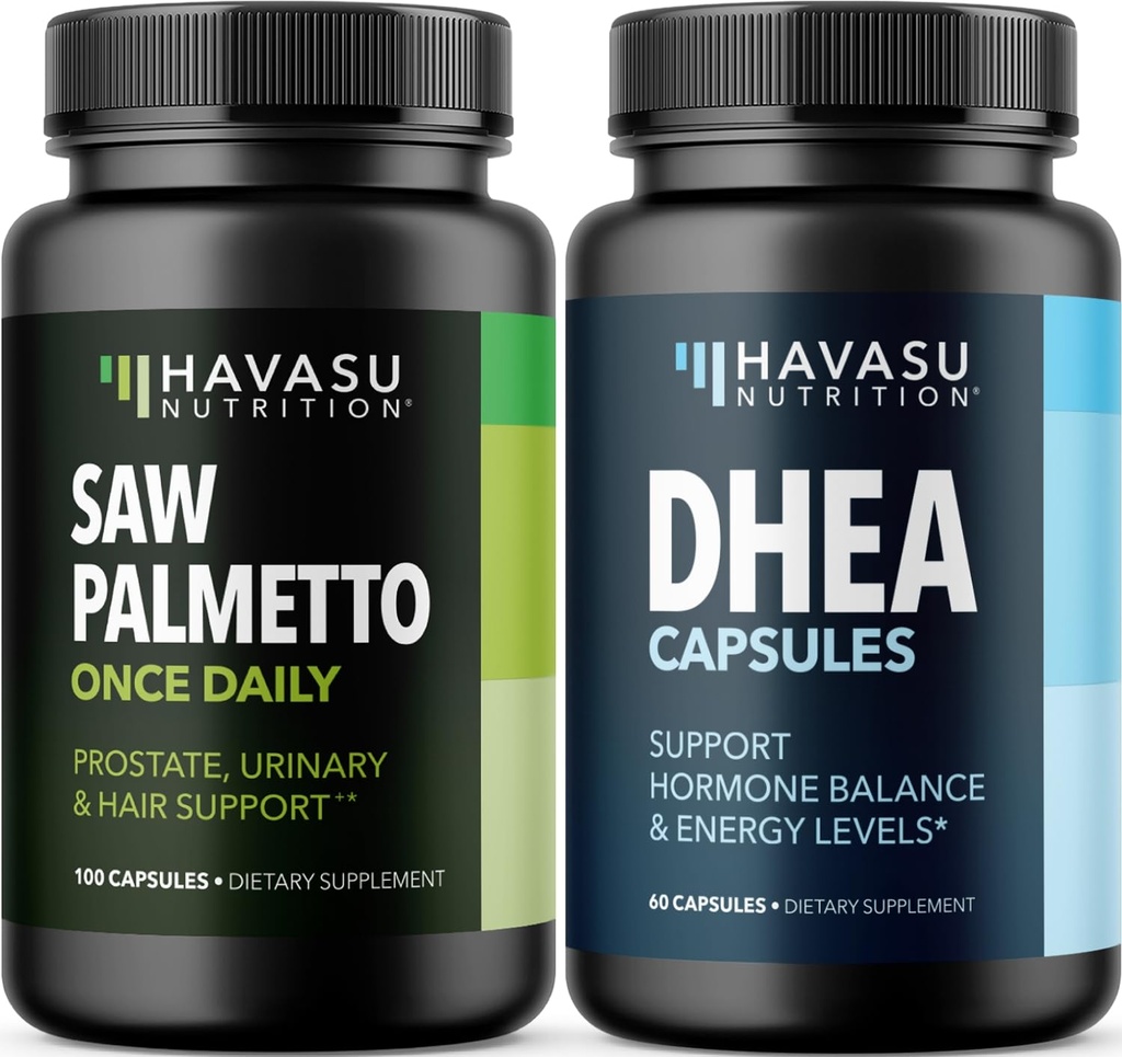 HRANILNA HRANILA HAVASU DHEA 50mg dodatek (60 strežnikov) & žaga Palmetto kapsule (100 strežb)