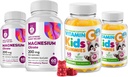 Vitamin C Gumijev 120 za otroke in odrasle 240 mg in Magnezij 200 mg Gumijev - Imunska podpora nizkosladko žvečljivi Gumi Vitamini za malčke z magnezijem mirni žveči za otroke in odrasle Sugar-free