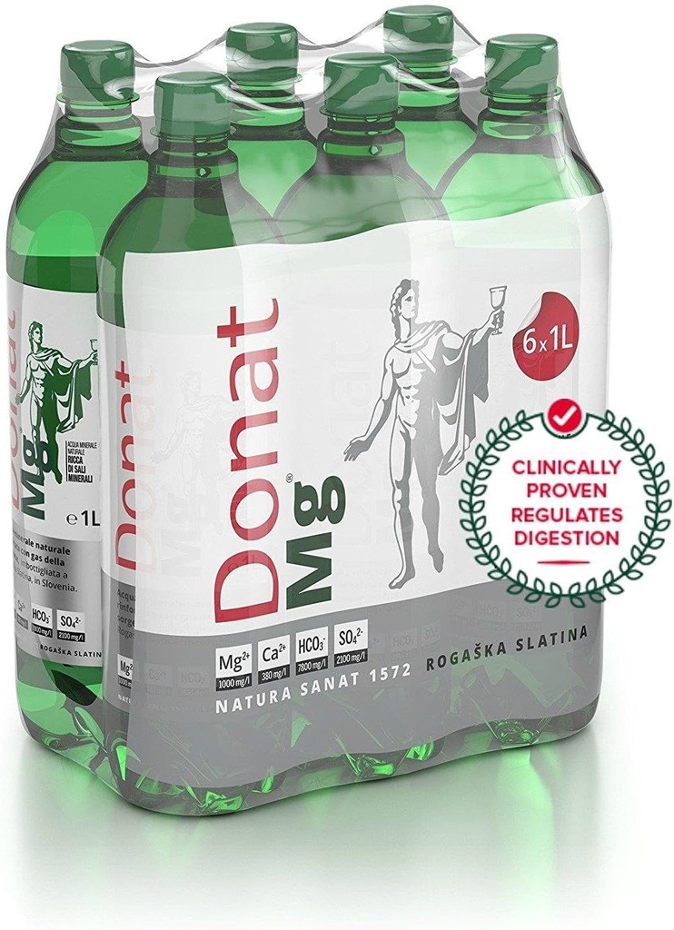 Naravna magnezijeva voda - 1000mg Magnezij v 1000ml ''Donat Mg' Bulk Pack 6x1L