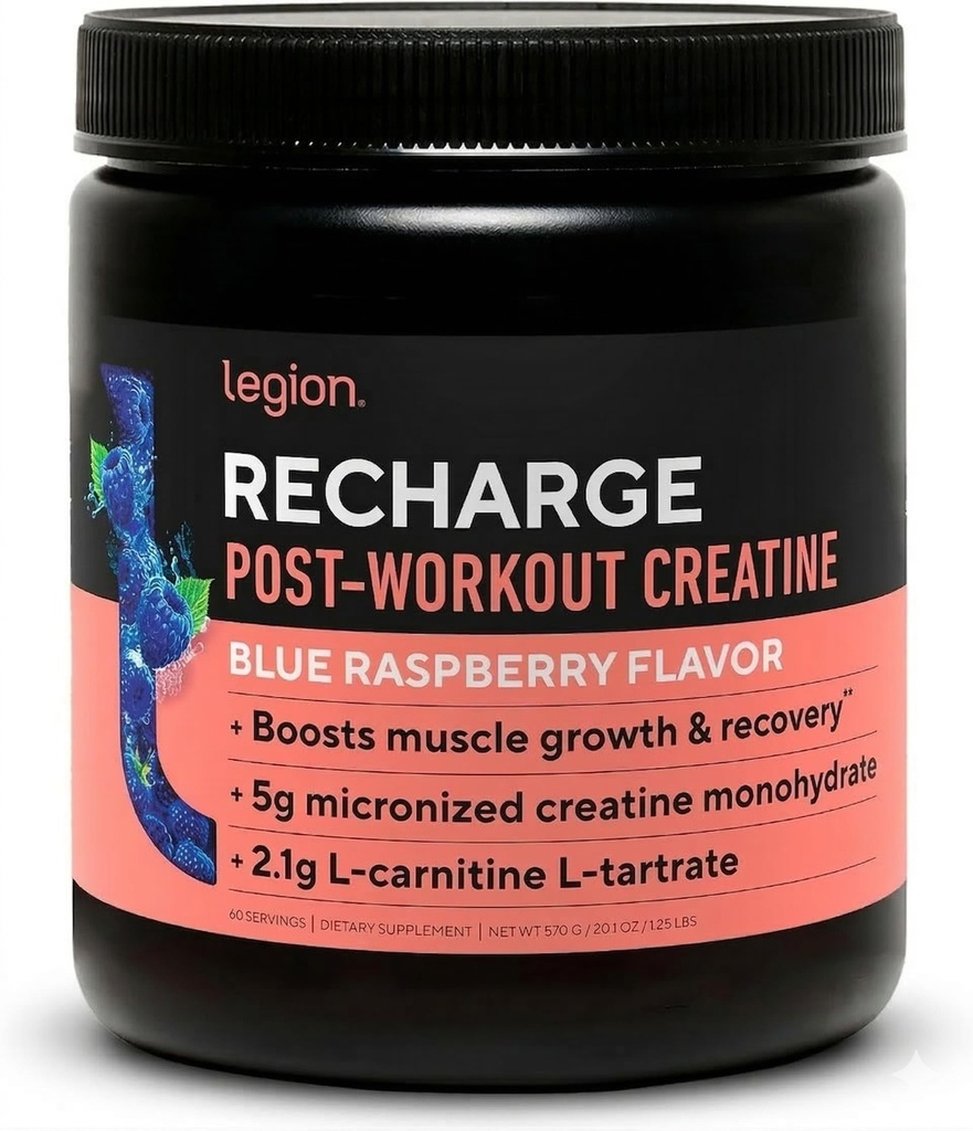 LEGION Recharge Post Workout dodatek - Vse naravne mišice Graditelj in recovery pijača z mikroniziranim kreatin monohidrat naravno sladkan in aromatiziran (nearomatizirana, 30 Serving (Pack po 1)