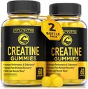 Atlantis Nutrition Kreatin Monohidrat Gumiji za moč in atletsko zmogljivost - 5g Kreatin na postrežbo - Gradite mišice, povečanje zmogljivosti in vzdržljivost in izboljšanje okrevanja po treningu - 120 Count