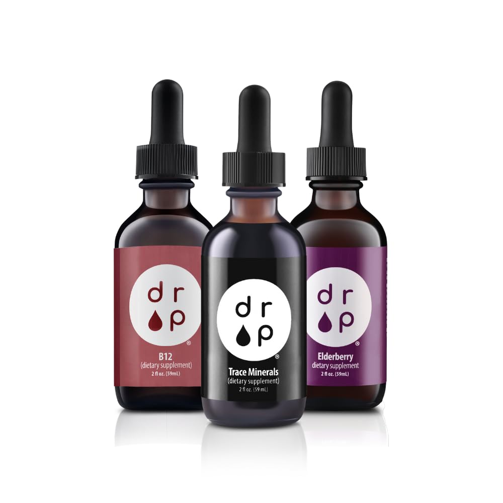 Kapljice Dodatki Organic Trace Mineralne kapljice, Starejše kapljice in vitamin B12 Kapljice