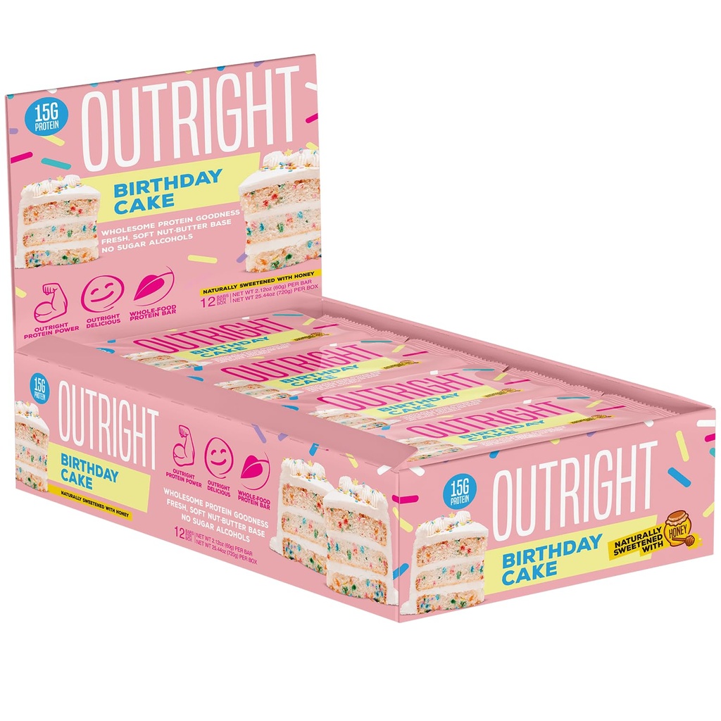 Čiste čokoladice - rojstnodnevna torta Peanut Butter - Cela živilska beljakovinska ploščica - brez sladkornih alkoholov - MTS Nutrition (12 Count)