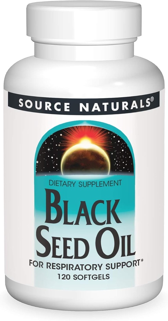 Vir Naturals Black Cumin Semena olje za podporo dihalnih poti -120 softgels