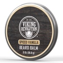 Viking Revolution Spiced vanilija brada Balm - Bradato maslo z arganovim oljem, Brada Mehčalec za moške z Jojoba olje - Brada Vlažilnik za moške z čebelji vosek - Brada Vosek za moške (2oz, 1 Pack)