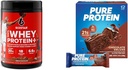 Six Star Elite 100% Whey Protein Plus Trojna čokolada 1,8 kg in Pure Protein Chocolate Deluxe Protein Bars 12 Count Pack