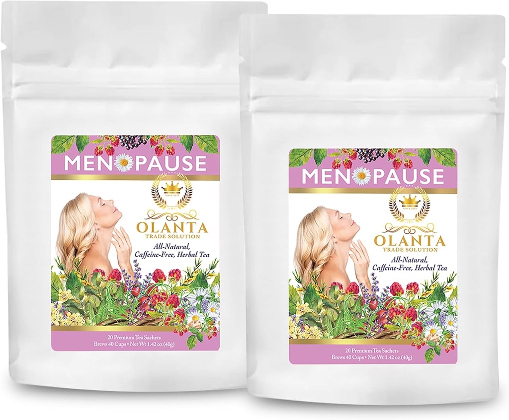 Menopavza čaj - Post Menopause Vitamini, Menopause Dodatki za ženske vroče Flashes, Zeliščni čaj za Menopause, Imunska pomoč, Menopause Comfort - 40 Premium čajne vrečke