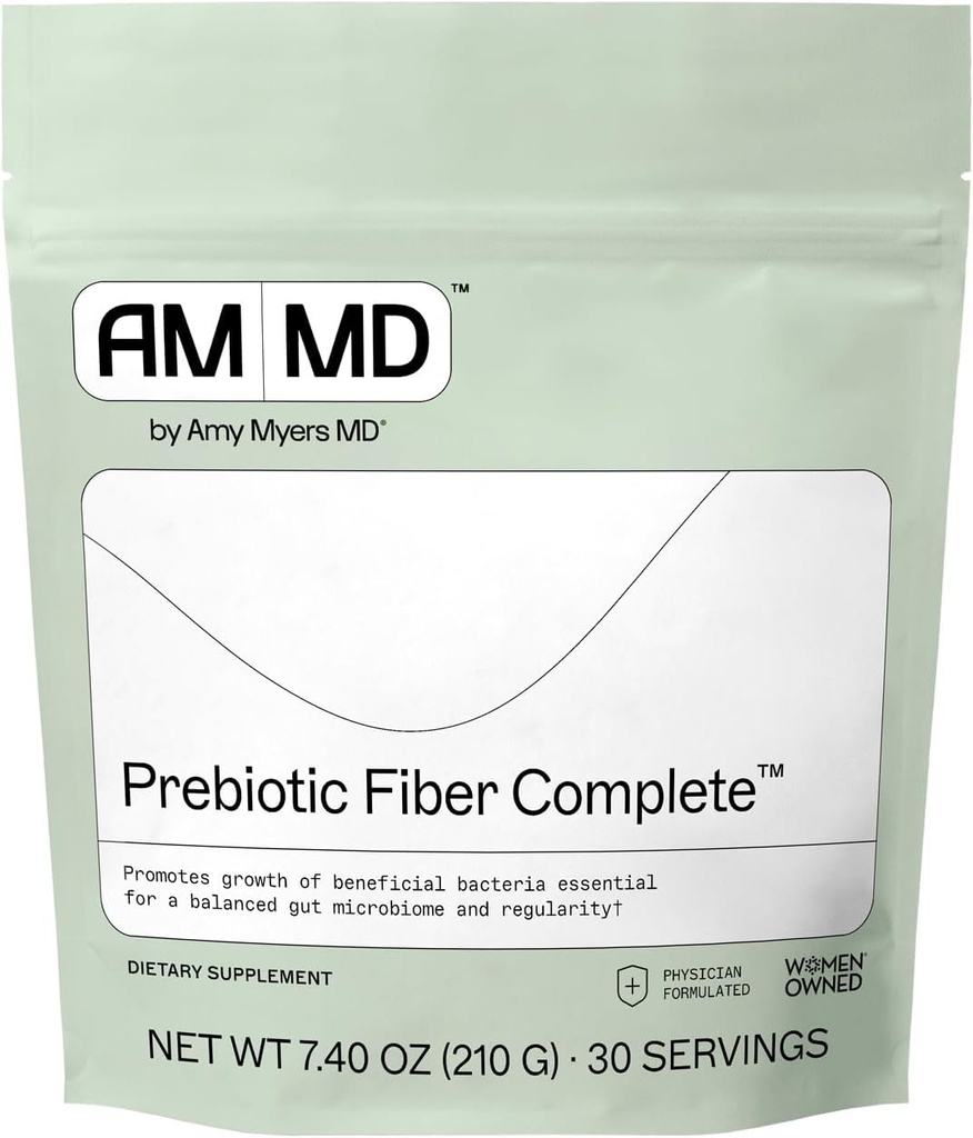 Amy Myers MD Prebiotic Fiber Powder - Gut Support - Organic Acacia Fiber - Keto Friendly - Gluten Free, Brez jajc, Ne-Mlečni, Non-GMO - 30 Serving