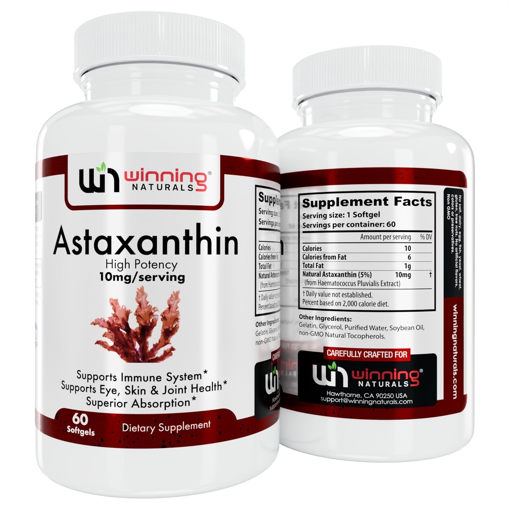 Astaksantin 10 mg softgels, 60 število (paka po 1)