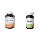 American Health Papaya Prebavne Enzyme Žvečljive tablete Bundle - Original 600 Count in s Klorofil 100 Count