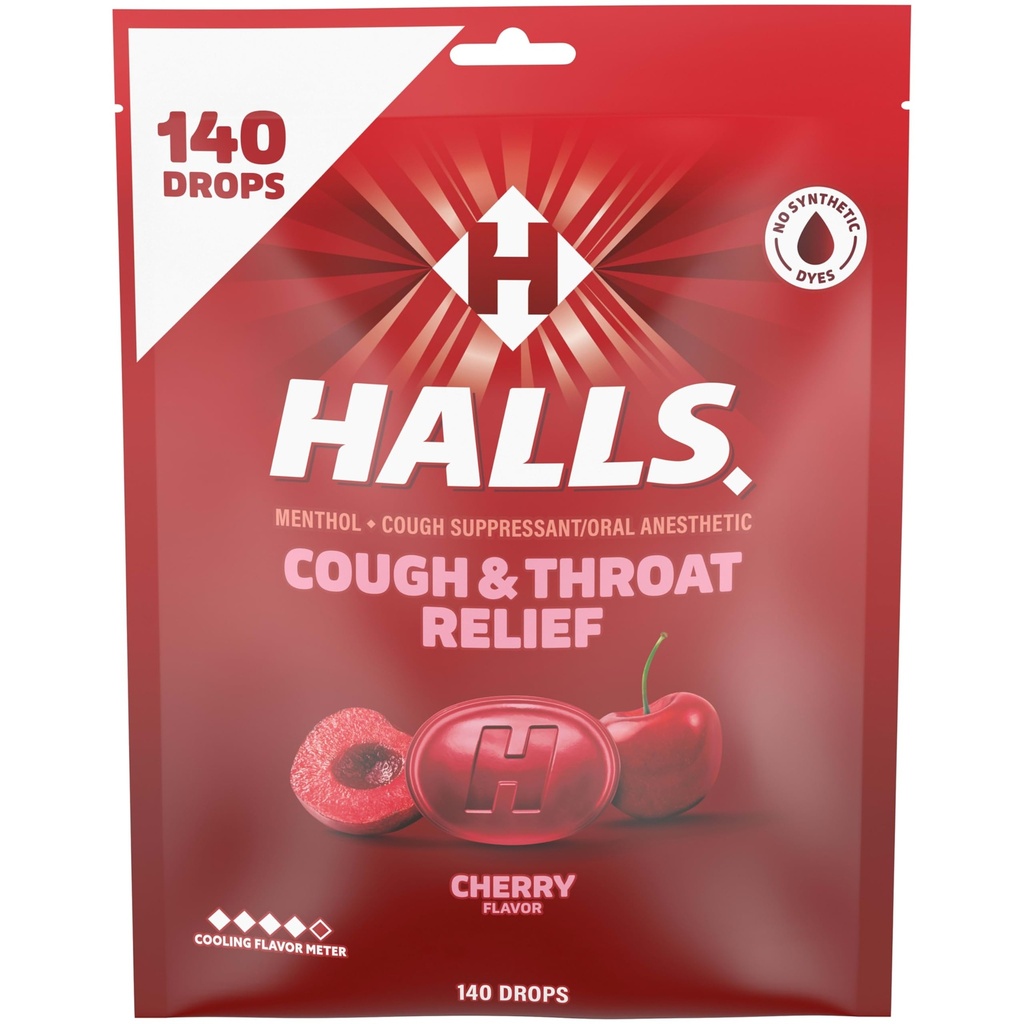 Halls Relief češnje kašelj kapljice, vrednost paket, 140 kapljic