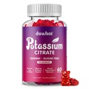 Kalijev citrat 1000mg Gumiji, kalijev dodatek za odrasle ženske in moške, podpora noge Cramps in mišice zdravje, 60 Žvečljive