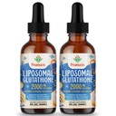 2000MG Liposomski glutation Tekoči, 98% Absorpcija, Aktivna oblika L-glutatione Dodatek, Vegan prijazen, Močen antioksidant kompleks za imunski sistem, Staranje obramba, Detox, 4 FL.OZ