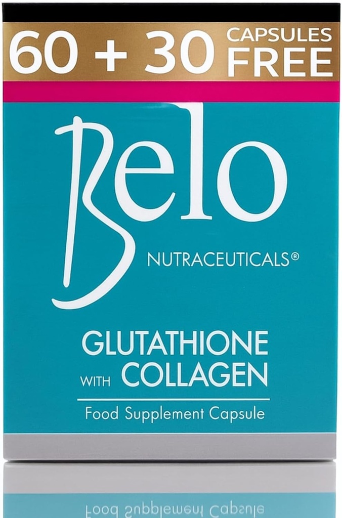 Belo esencialne glutation + kolagenske kapsule za beljenje kože 60 kapsul zelo velike