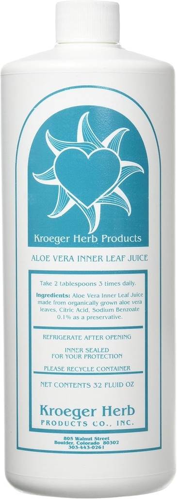 Kroeger Herb Aloe Vera Gel, notranji list, 32 Ounce