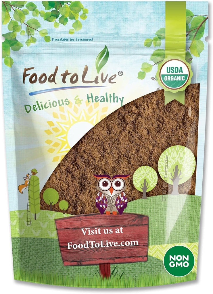 Hrana za živo organsko rdeče Reishi gobe prahu, 1.5 Pounds – All Natural Vegan Superfood for Immunity & Holistic Wellness. Bogata z antioksidanti in hranili. Ne-GMO. 100% čisto. Odlično za napitke.