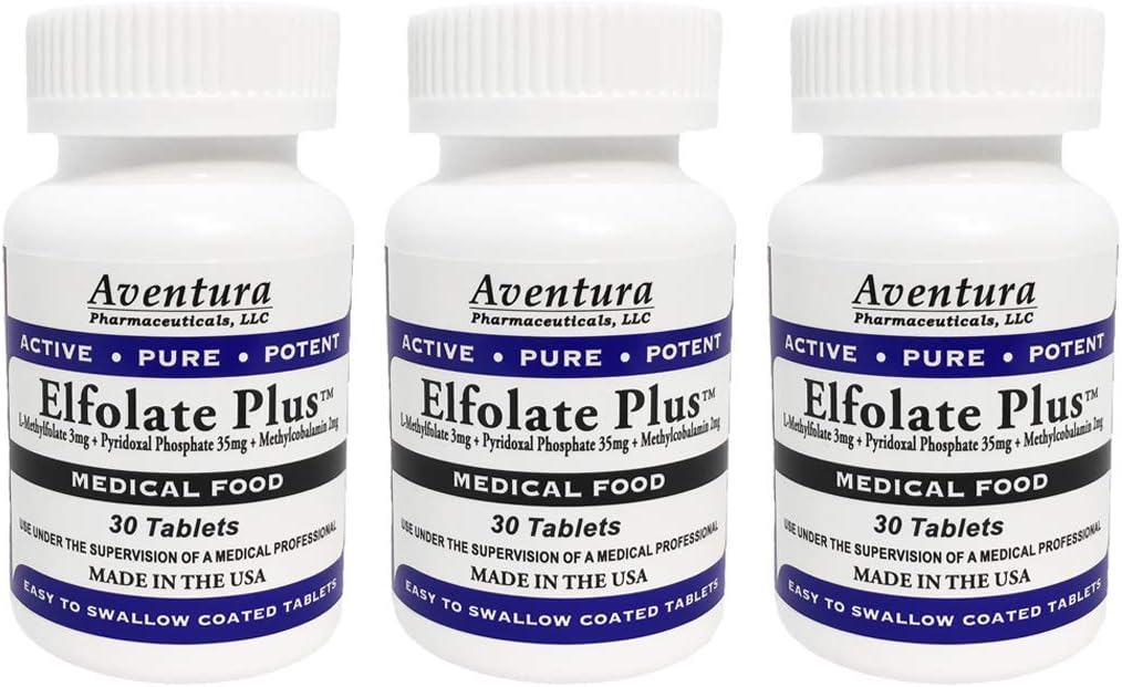 Plus® 3mg 3 Pakiranje L-metilfolat metil folat metilfolat Medical Food Supplement Professional Jakost Active Pure Potent 30 tablet