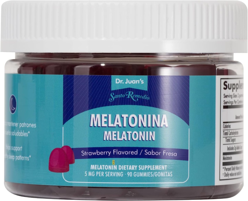 Santo Remedio Melatonin Gummies, pomaga inducirati spanje, 5mg na strežbo, 90 Gummies/ 45 Servings