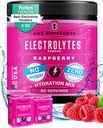 KLJUČNI HRANILCI Multivitaminski elektroliti v prahu št Sladkor - Juicy Malina Elektrolitni prašek - Hidracija v prahu - Brez kalorij, Gluten Free Keto elektroliti v prahu - 90 Strežnice - Made in USA