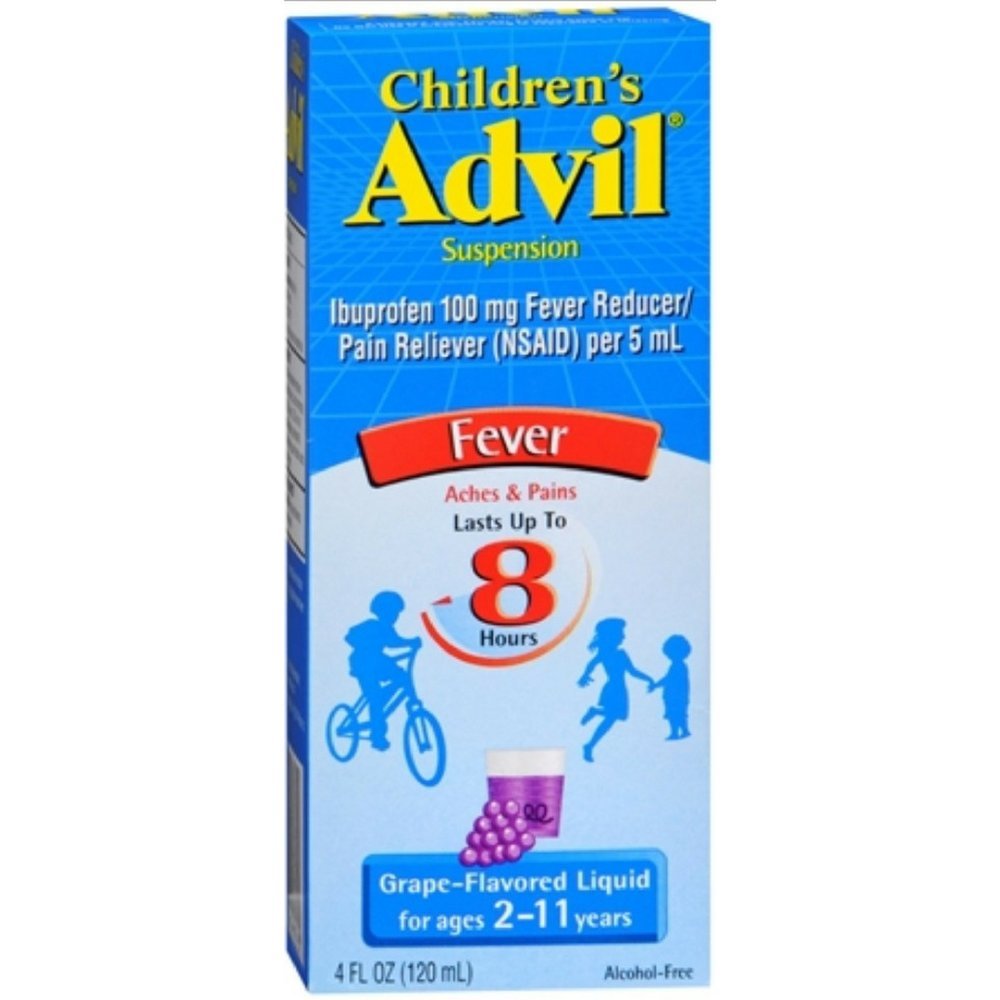 Otrociâââ €šâ €žâ €ž¢s Advil Liquid Pain Relief Medicine and Fever Reducer, 100 Mg Otroški Ibuprofen za starosti 2-11, Grozd - 4 Fl Oz