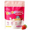 Colostrum Gumies, 1000 mg Grass Fed Colostrum Chews Colostrum dopolnilo za Gut zdravje, rast las, Lepota, in Imunska podpora, Jagode Flavor 60