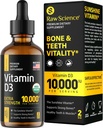 Kapljice tekočega vitamina D - vitamin D3 10.000 i.e. za hitrejšo absorpcijo - pomaga pri podpiranju močnih kosti in zdravega srca - Vit D3 za funkcijo razpoloženja in imunskega sistema - visok odmerek D3 Vitamin Podjezično - 2 fl