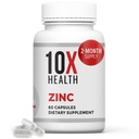 10X Health Cinkov dodatki - vsebuje cink 30mg za DNA & protein sintezo, splošno Wellness & Imunska podpora dodatek - zelo absorbira vitamine (60 kapsul)