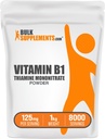 BulkSupplements.com Tiamin mononitrat v prahu - vitamin B1 prašek, tiamin B1 dodatek - B1 Vitamini, Gluten prost, 125mg na serviranje, 1kg (2,2 lbs) (Pack of 1)