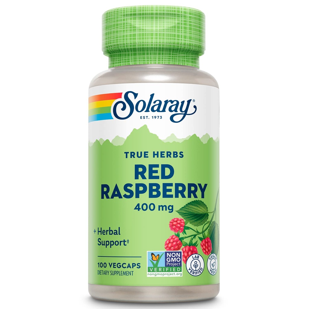 SOLARAY Rdeča malina pušča kapsule, 400 mg 
