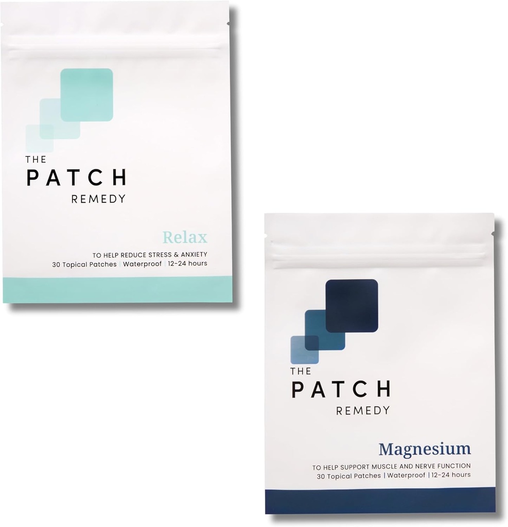 Patch Remedy Relax & Magnezij Glycinate Wellness Kit - z Ashwagandha, L-Theanine, in Rhodiola Rosea 
