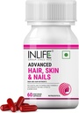 Biotin Advanced las Koža in nohti Dodatek z multivitaminskimi minerali Aminokisline za nego las - 60 Vegetarijanske kapsule