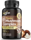 Ekološka goba - Top 10 Gobe Mešanica s Cordyceps, Reishi, Maitake, Shiitake, Lions Mane & More 