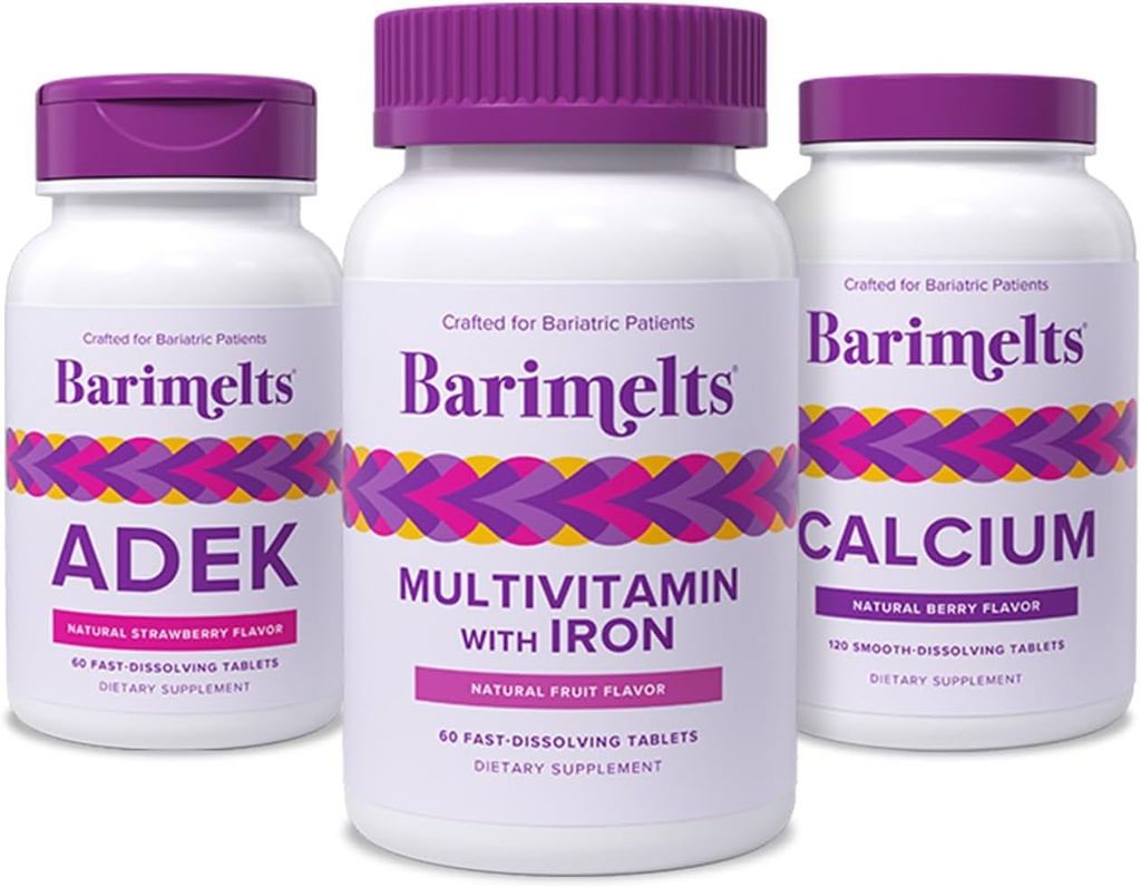 BariMelts Pot do paketa bariatričnih uspehov - multivitamin z železom, kalcijevim citratom in ADEK