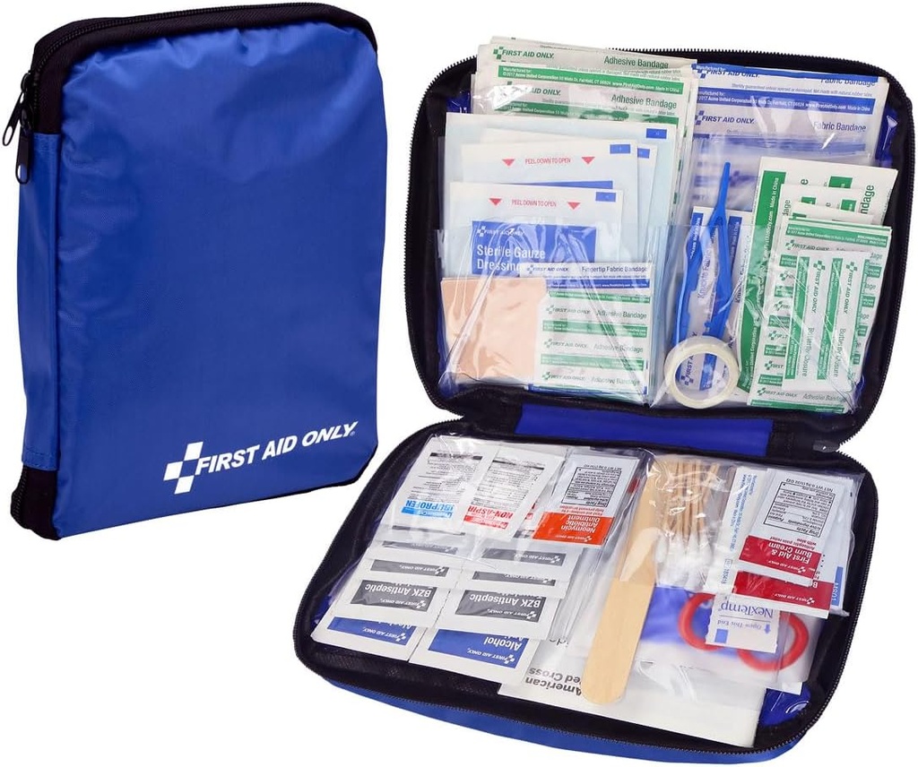Prva pomoč samo 299 kos vse-nadomestna prva pomoč komplet za dom, urad, avto, stanovanje, Dorm, in Camping, potovalno prijazno kompaktna vrečka Fits v backpacks, Kovčki, Kabine, in Predal