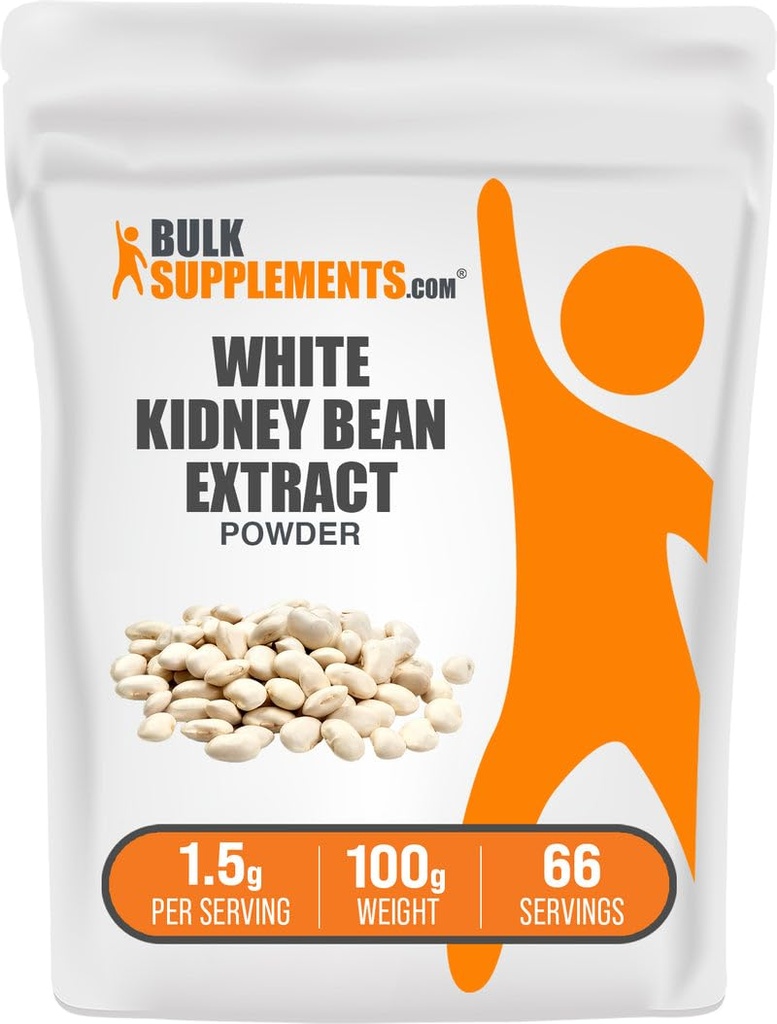 BulkSupplements.com Bel Ledvični izvleček Prašek - bela Ledvica Fižol v prahu - Zeliščni dodatek - Gluten Free, 1,5g na serviranje, 100g (3.5 oz) (Pack po 1)