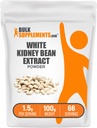 BulkSupplements.com Bel Ledvični izvleček Prašek - bela Ledvica Fižol v prahu - Zeliščni dodatek - Gluten Free, 1,5g na serviranje, 100g (3.5 oz) (Pack po 1)