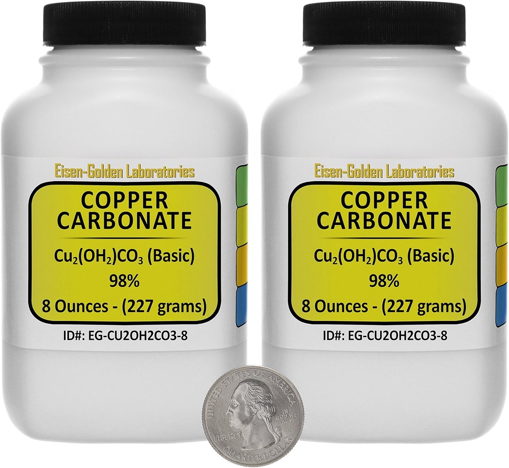 Bakrov karbonat [Cu2(OH) 2CO3] 98% AR stopnja prašek 1 Lb v dvoprostorsko ohranjevalnih steklenicah ZDA