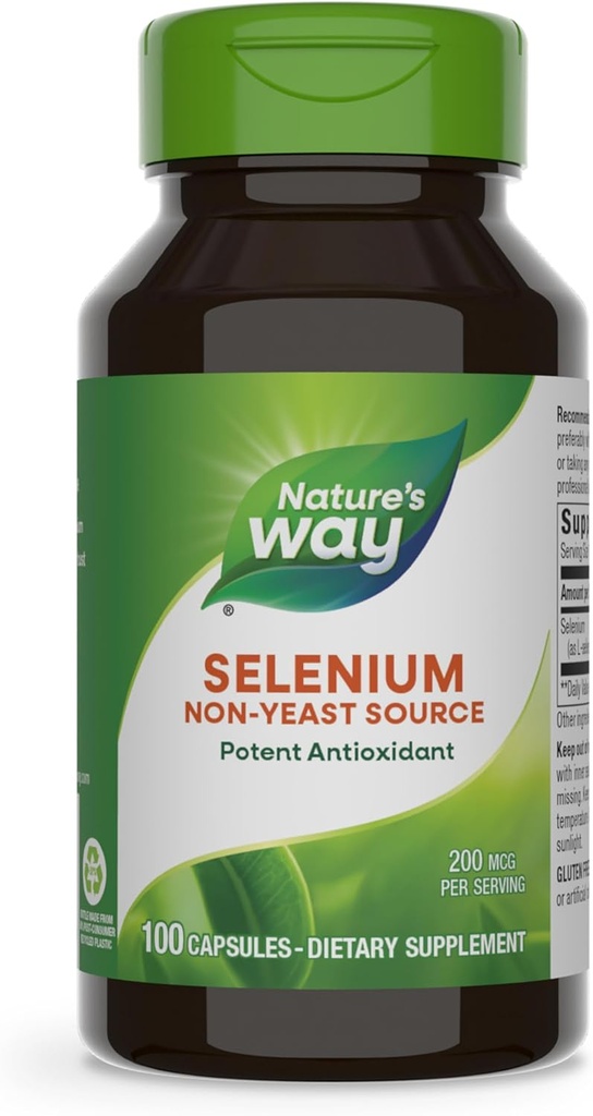 Selen, ne-Yeast vir, močan antioksidant, 100 kapsul