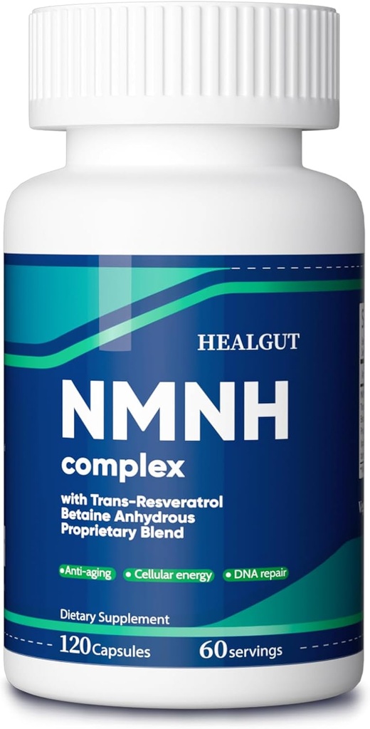 NMN dodatek Alternative za ženske, ki se starajo: NMNH Liposomal (Dihidronikotinamid mononukleotid) s trans-resveratrolom in betainom brezvodni za podporo NAD+ in anti-Aging - 120 kapsul