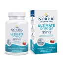 Nordic Naturals Ultimate Omega Minis, Jagodna aroma - 60 Minis Soft Gels - 1120 mg Omega-3 - Visokopotezni ribje olje dodatek - EPA & DHA - Spodbuja zdravje možganov in srca - 30 Servings
