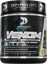 DRAGON PHARMA Venom Extreme Potency Pre-Workout, Laser Sharp Focus + Energija, intenzivna zmogljivost, Dokazane sestavine za izboljšano vazodilatacijo in vzdržljivost (40 Serving, Piña Colada)