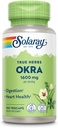 SOLARAY Okra Fruit 1600 mg - Visoka fiber dodatek za podporo Wellness - bogat vir topljive vlaknine - enakovredno 6,4 g sveže Okra na Serving, Vegan, 60-dnevno jamstvo - 25 Serving, 100 VegCaps