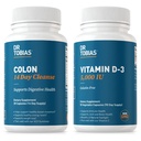 Dr. Tobias Colon 14 dan čiščenje in vitamin D3 5000 i.e. podpora splošno zdravje, imunski sistem in prebavni sistem. Čiščenje brez GMO in vitamin za moške in ženske.