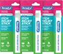 Benadryl Extra moč proti srbenju Relief Stick, Bug Bite Srbečica Relief, Difenhidramin HCl Vrhunska analgetika in cinkov acetat kožo zaščitnik, Super za Camping Essentials, 0.47 fl oz (Pack of 3)